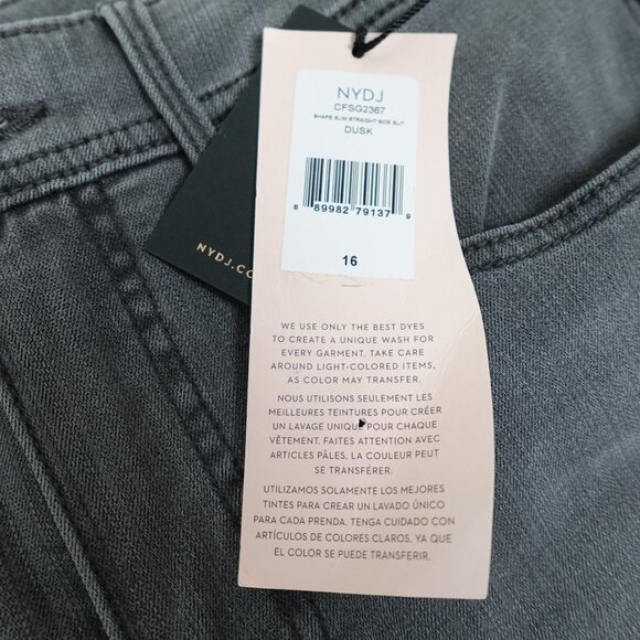 NEW NYDJ Curves 360 Slim Straight Jeans Womens 16 (37x28) Stretch Shape Denim - Picture 5 of 14